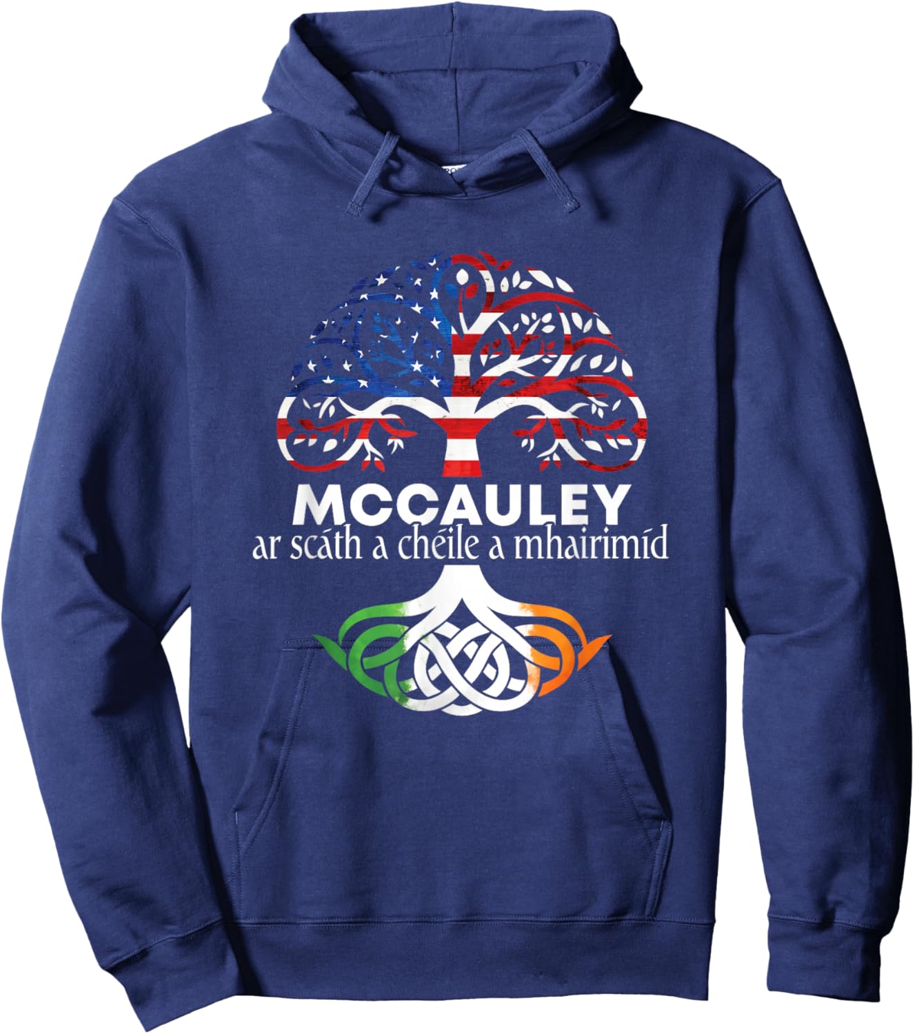 McCauley Irish Family Name Celtic Irish Roots Hoodie - Hoodie | Navy