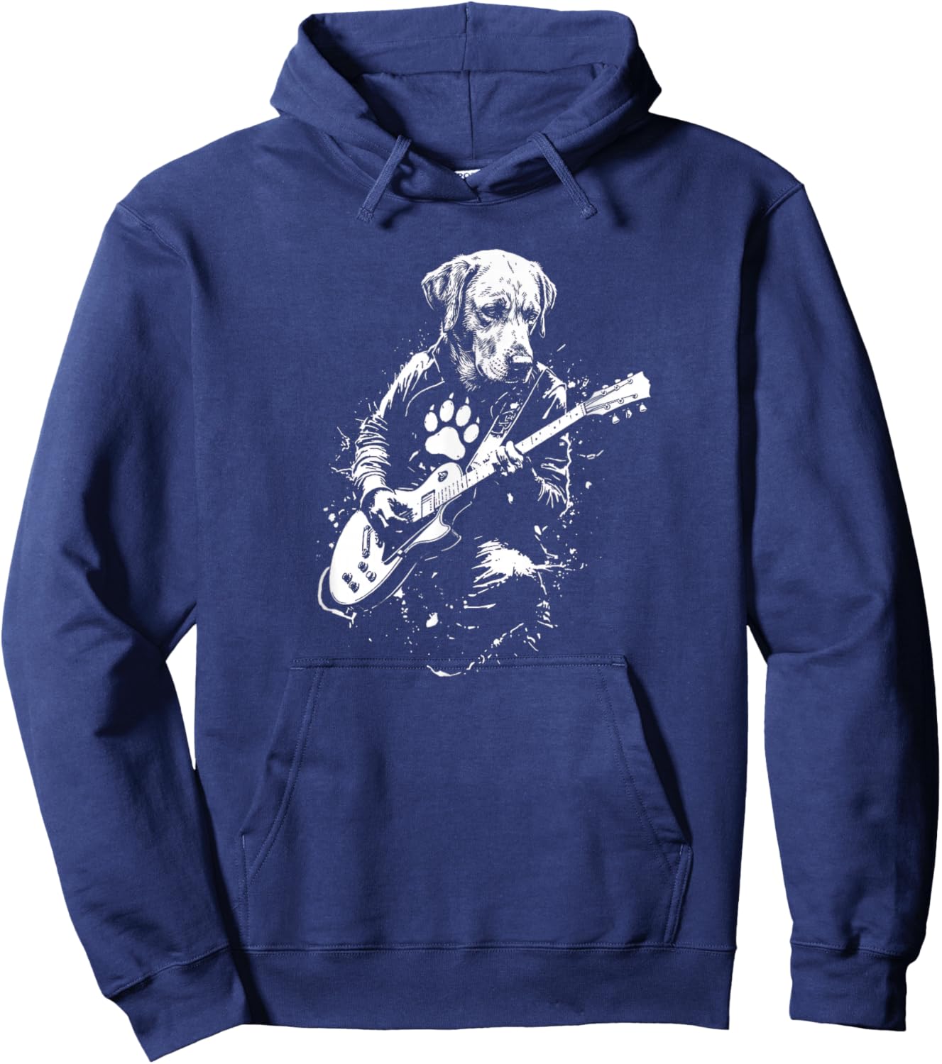 Labrador Guitar Player Dog Lover Hoodie - Hoodie | Navy