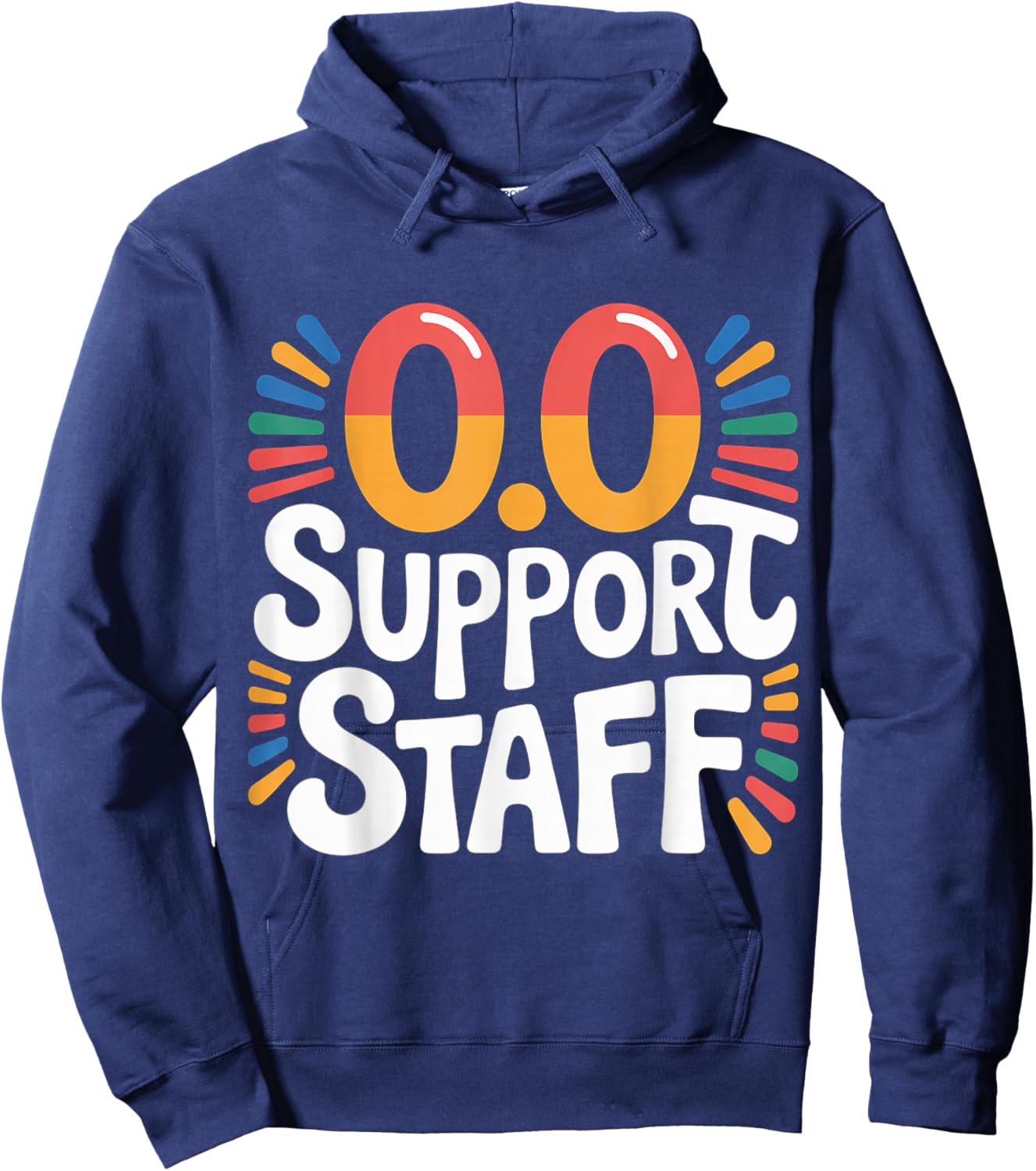 0.0 Support Staff Marathon Cheer Squad Hoodie - Hoodie | Navy