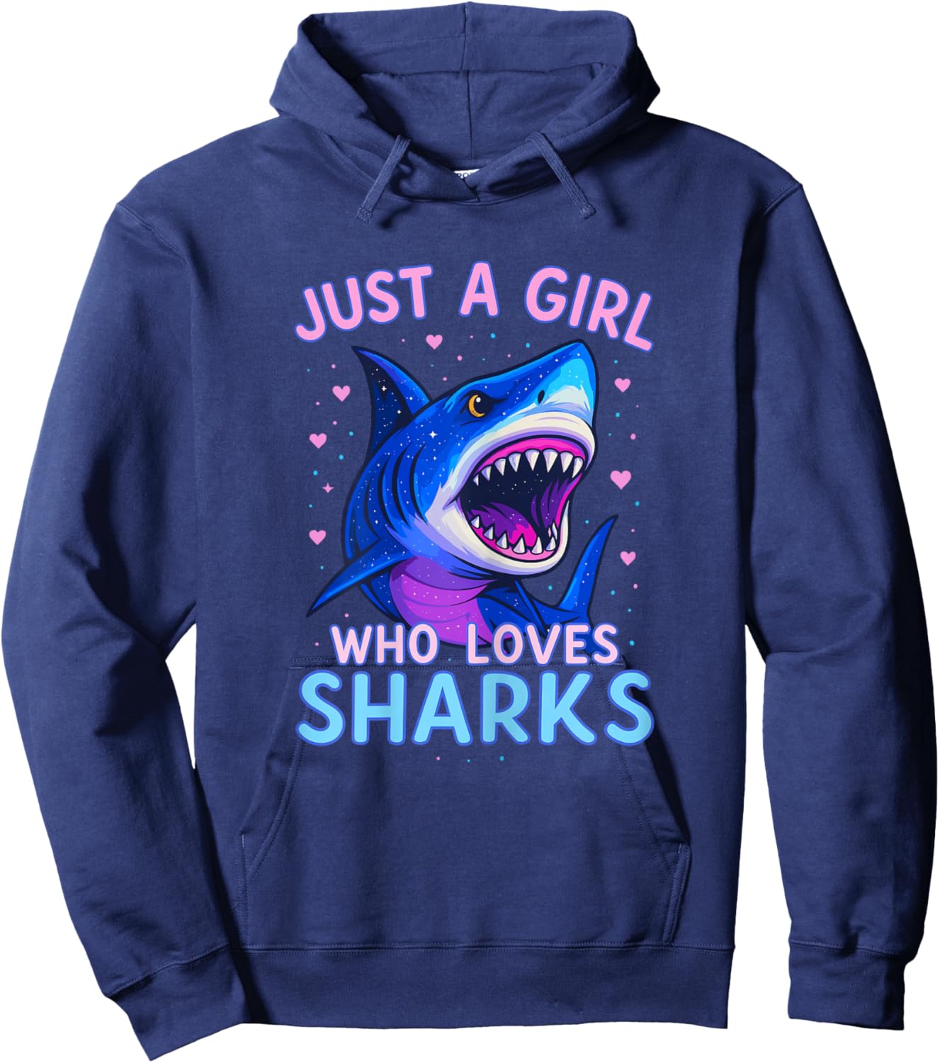 Just a Girl who Loves Sharks Hoodie - Hoodie | Navy