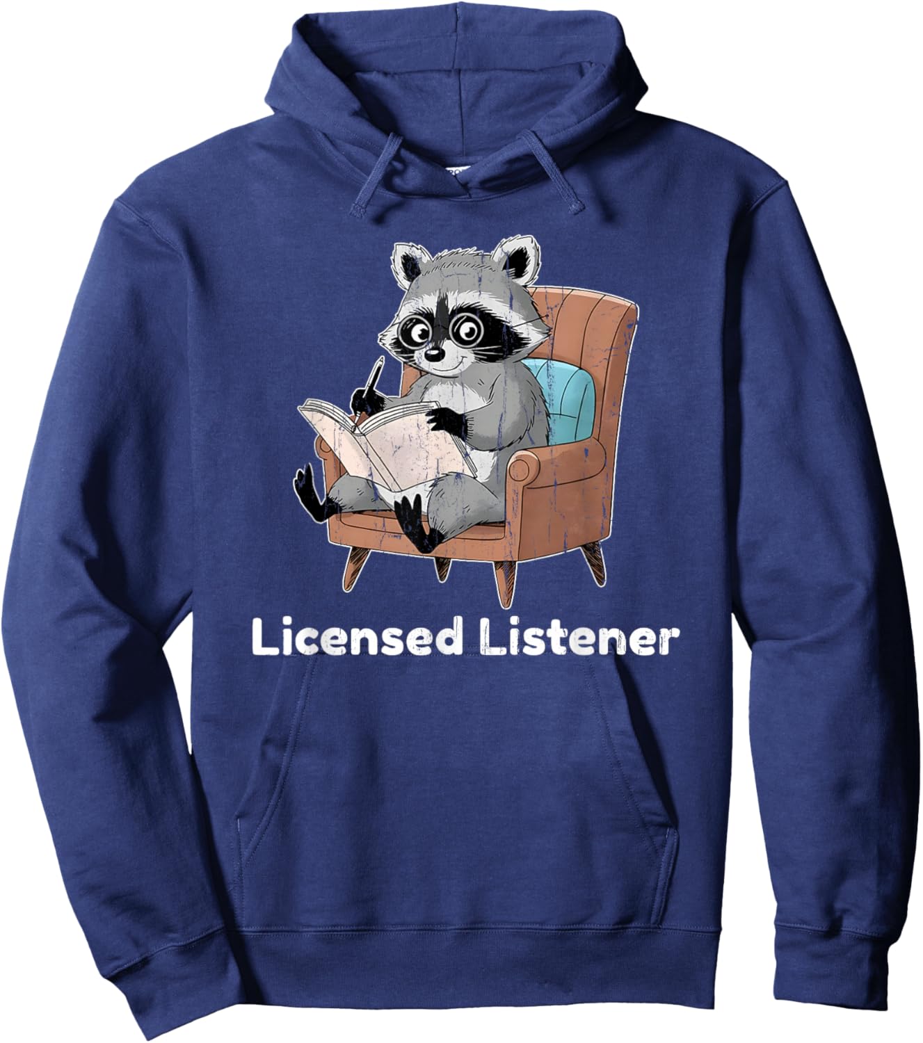 Licensed Listener, Raccoon School Graduation Hoodie - Hoodie | Navy