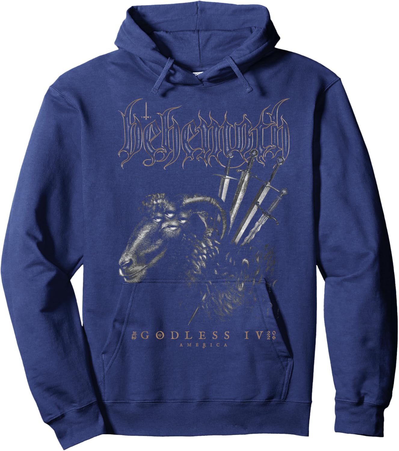 Behemoth Godless Goat ITIN Hoodie - Hoodie | Navy