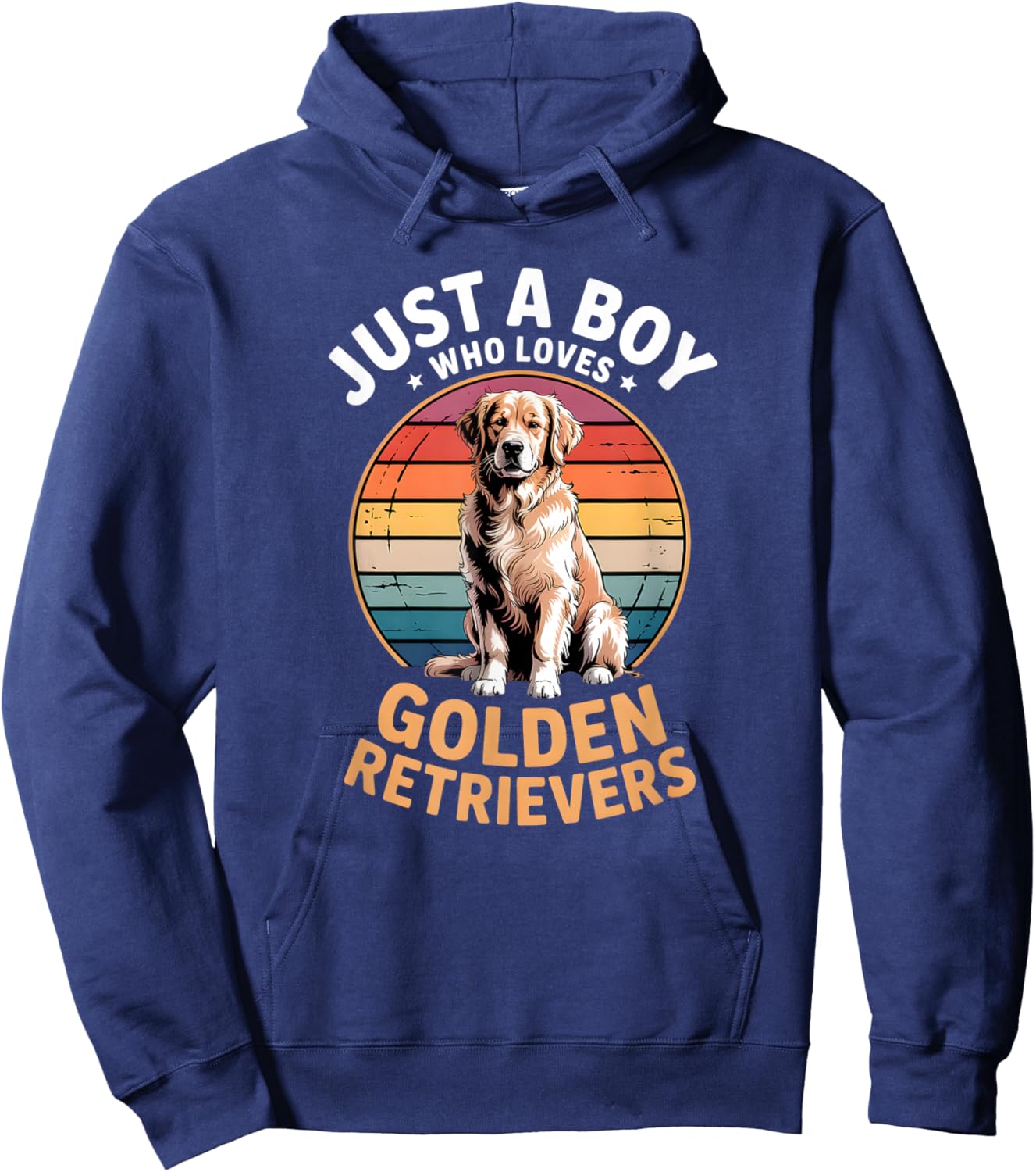 Boys Golden Retriever Hoodie - Hoodie | Navy