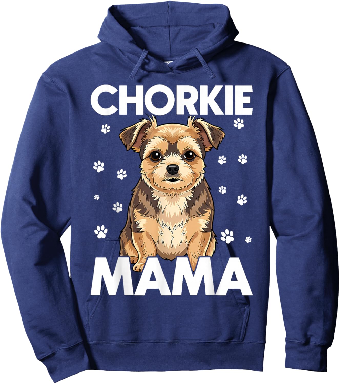 Chorkie Mama Funny Yorkie Chihuahua Mix Mom Hoodie - Hoodie | Navy