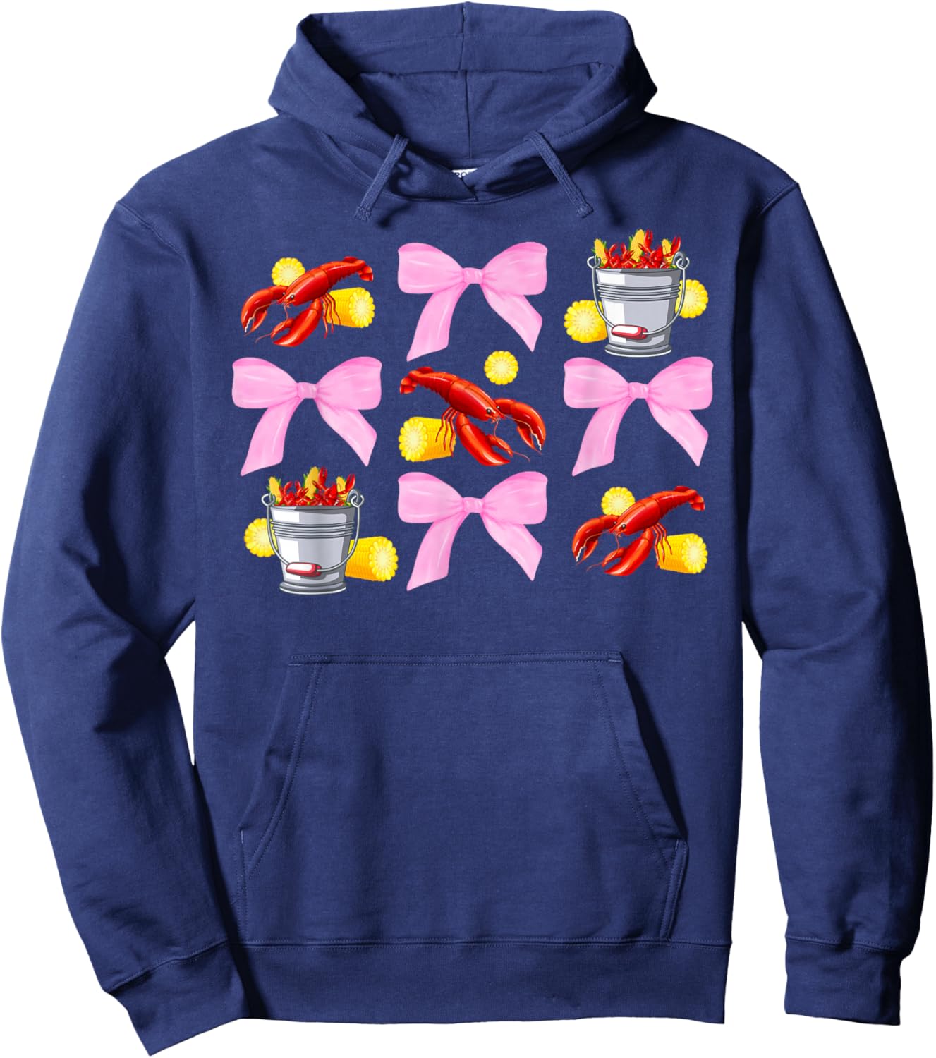 Crawfish Coquette Crawfish Lover Crawfish Boil Hoodie - Hoodie | Navy