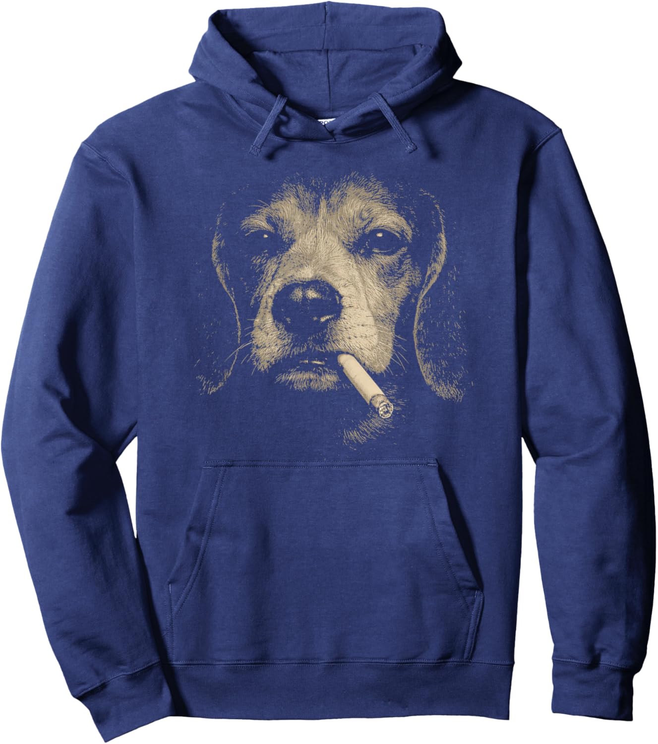 Dog Smoking Cigarette Funny Beagle Meme Hoodie - Hoodie | Navy