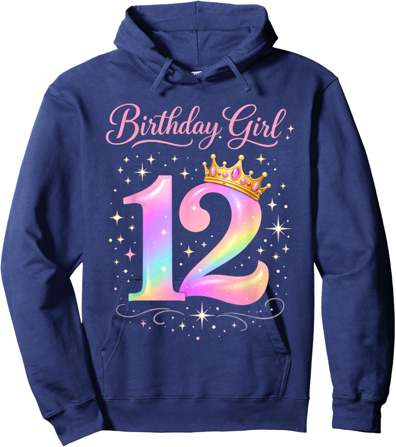 12th Birthday for Girls Twelve 12 Year Old Hoodie - Hoodie | Navy