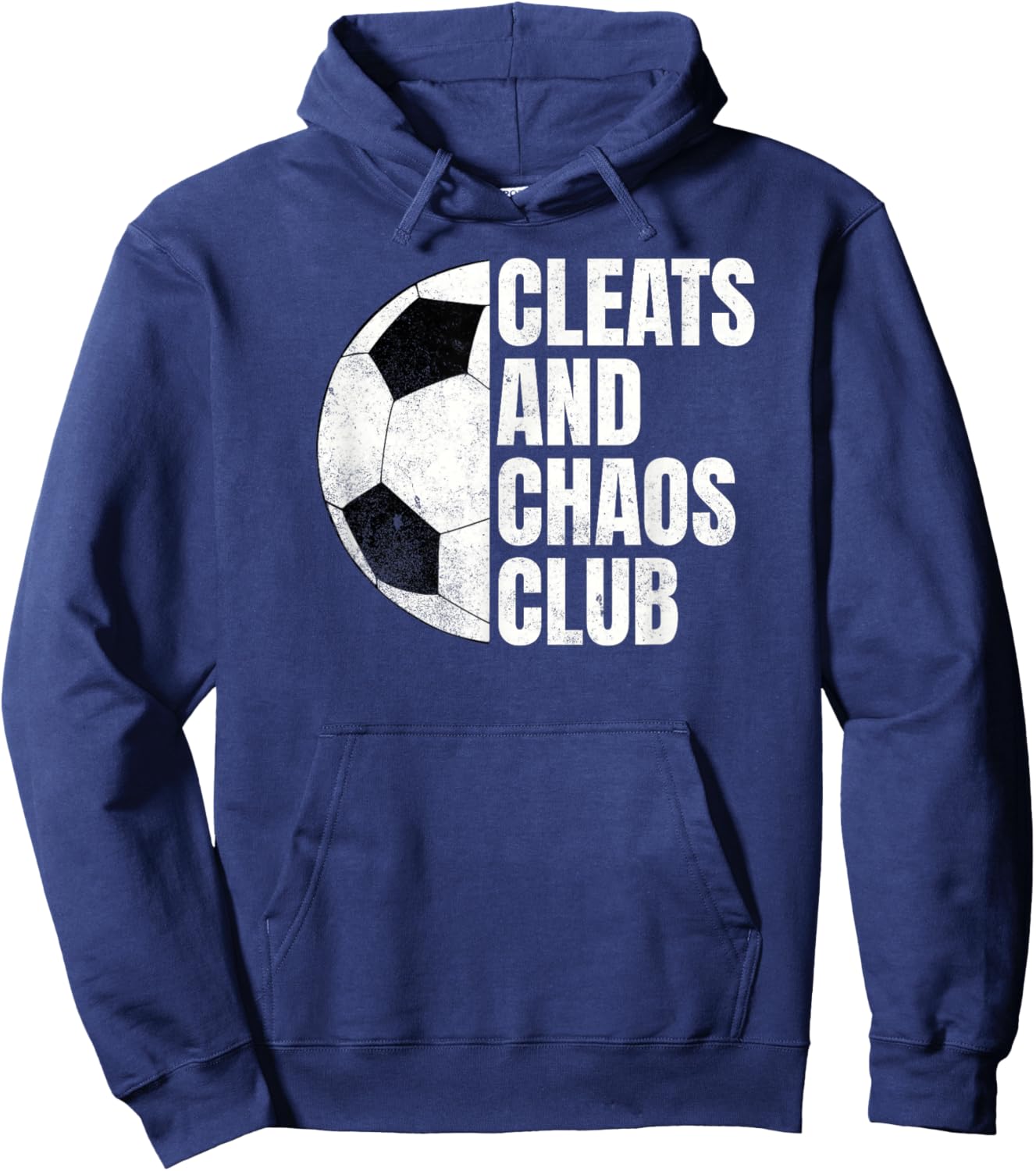Funny Soccer Cleats and Chaos Club Hoodie - Hoodie | Navy