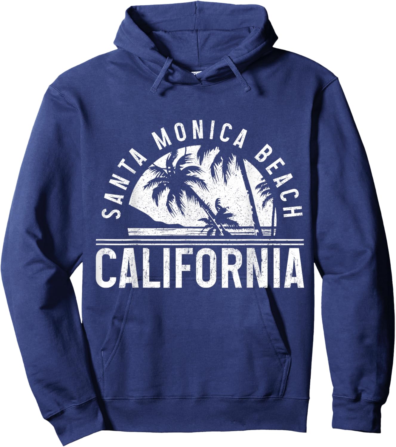 Santa Monica Beach California Hoodie - Hoodie | Navy