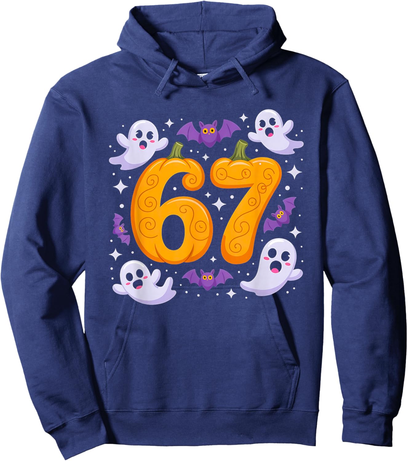 Six Seven Meme 6 7 Halloween Costume Couple Hoodie - Hoodie | Navy