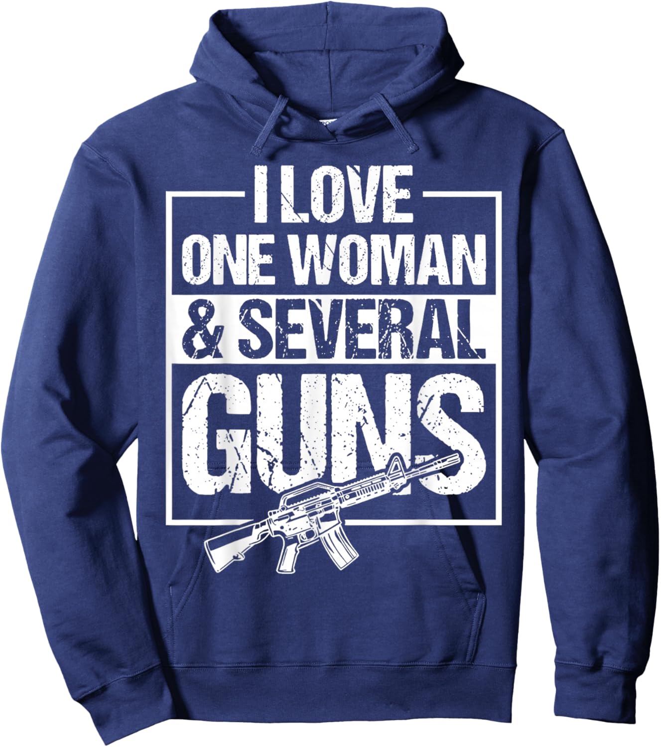 I Love One Woman & Several Guns Hoodie - Hoodie | Navy