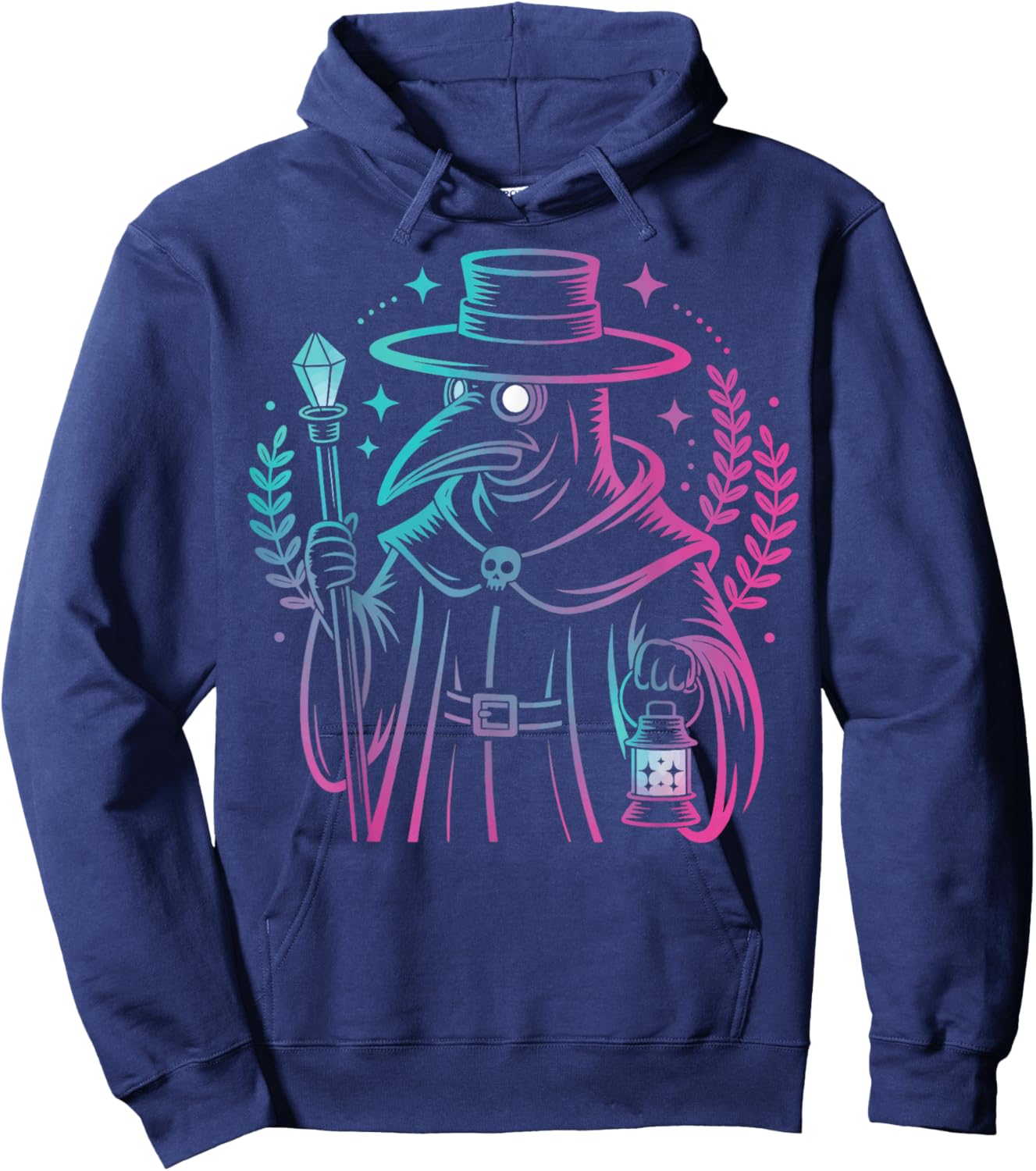Plague Doctor Colorful Pastel Goth Aesthetic Hoodie - Hoodie | Navy