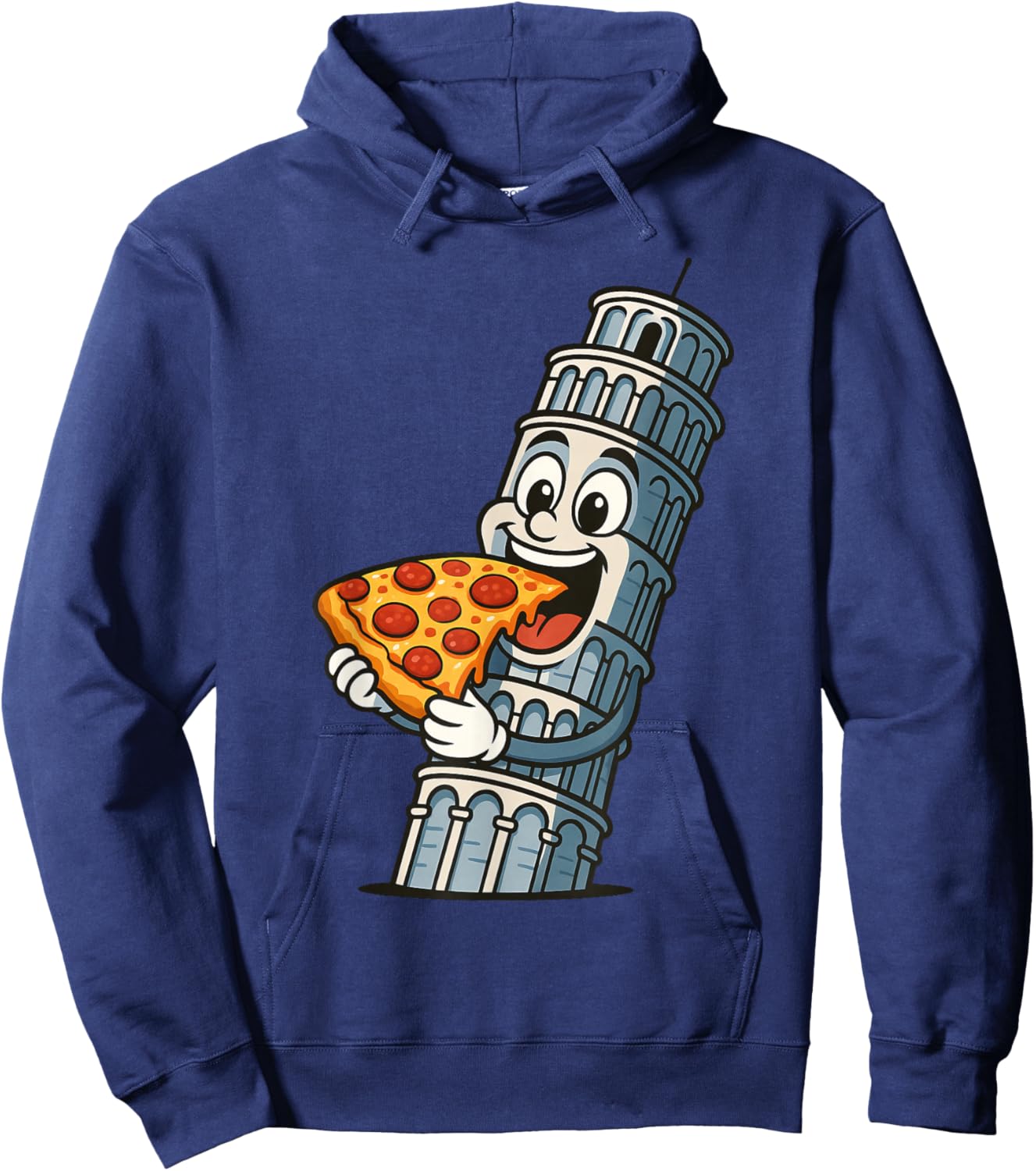 Tower of Pisa Pizza Hoodie - Hoodie | Navy