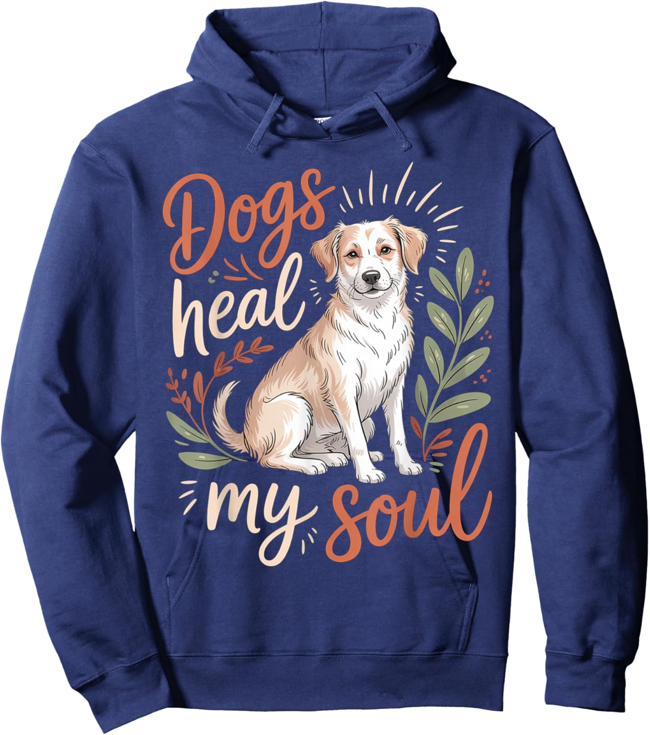 Dogs Heal My Soul Canine Animal Companion Hoodie - Hoodie | Navy