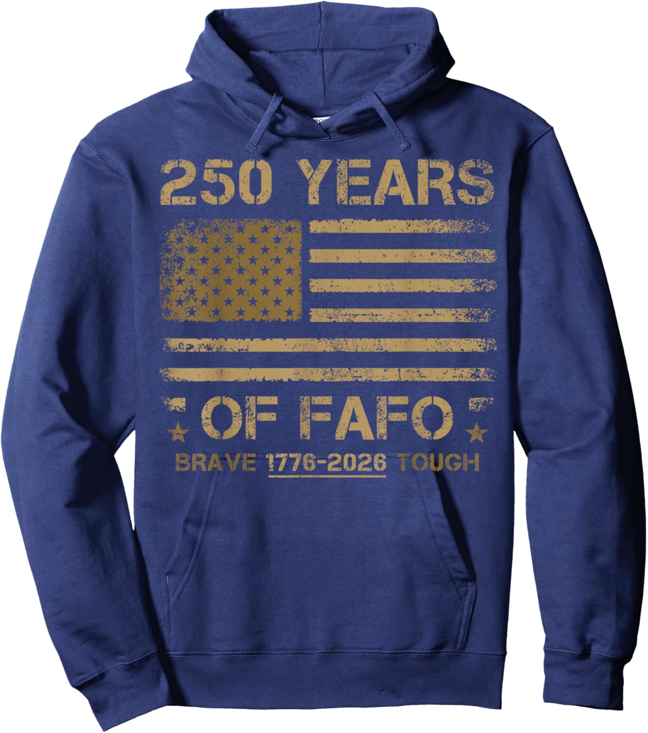 FAFO Flag Rugged Hoodie - Hoodie | Navy