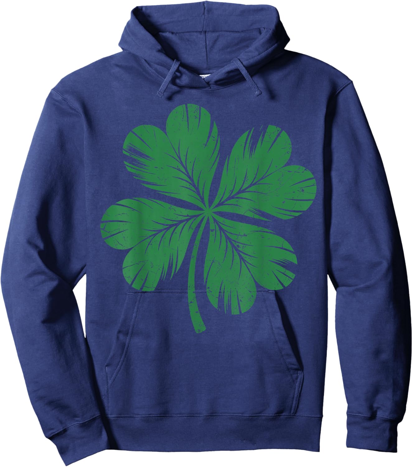 Vintage Green Irish Shamrock St Patricks Day Hoodie - Hoodie | Navy