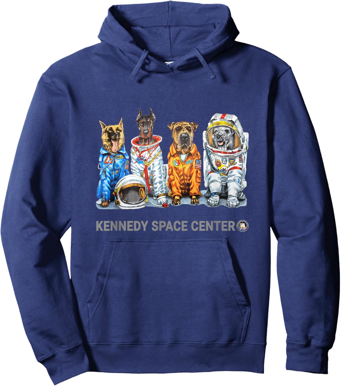 NASA Astronauts Dogs Funny Hoodie - Hoodie | Navy