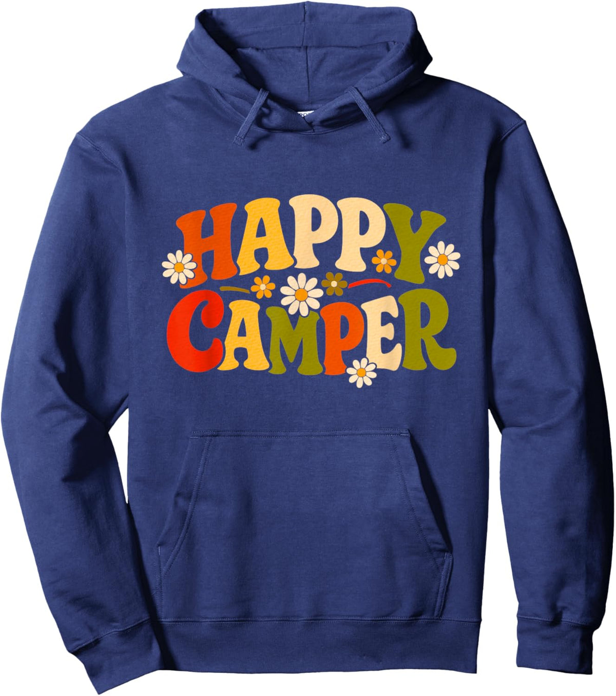 Happy Camper Camp Camping Summer Trip Camping Hoodie - Hoodie | Navy