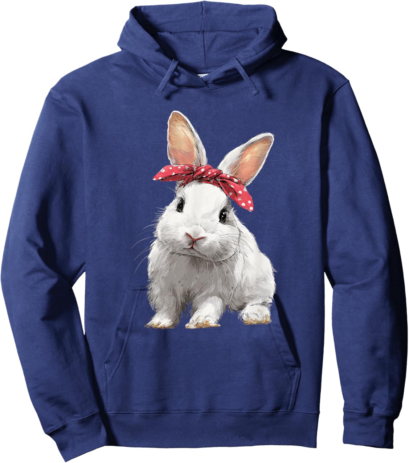 Cute Easter Bunny Rabbit Bow Hoodie - Hoodie | Navy