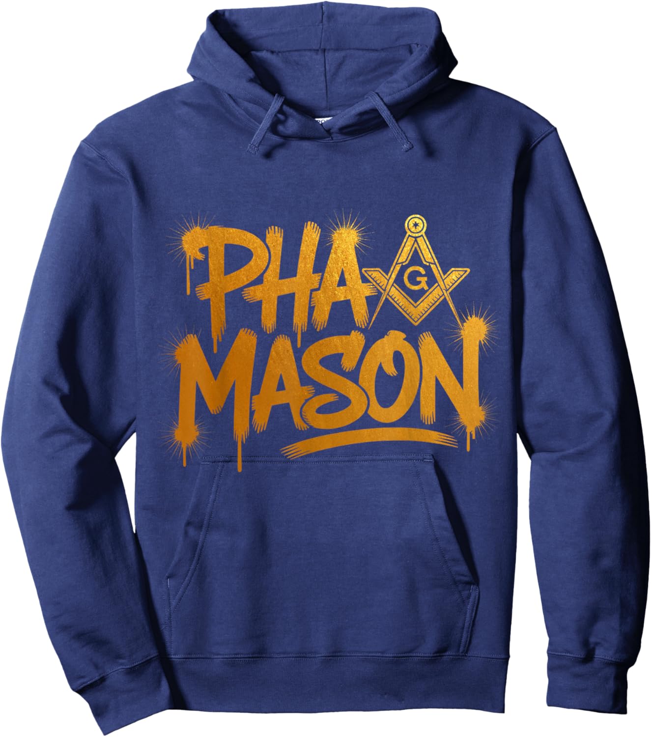 Prince Hall PHA Mason Graffiti Street Style Hoodie - Hoodie | Navy