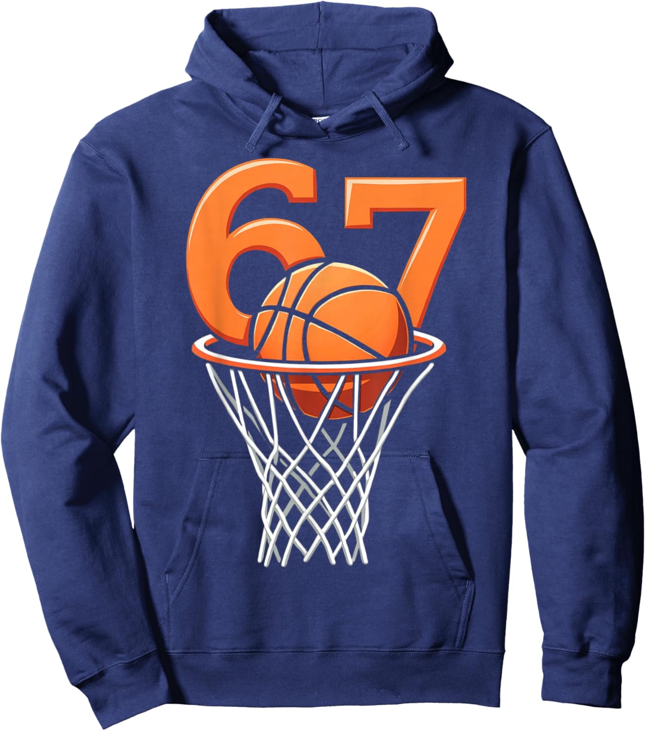 Six Seven 6 7 Basketball Meme Hoodie - Hoodie | Navy