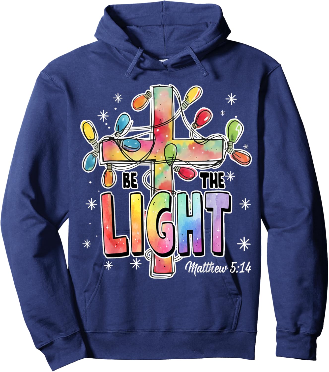Be The Light Christian Christmas Hoodie - Hoodie | Navy