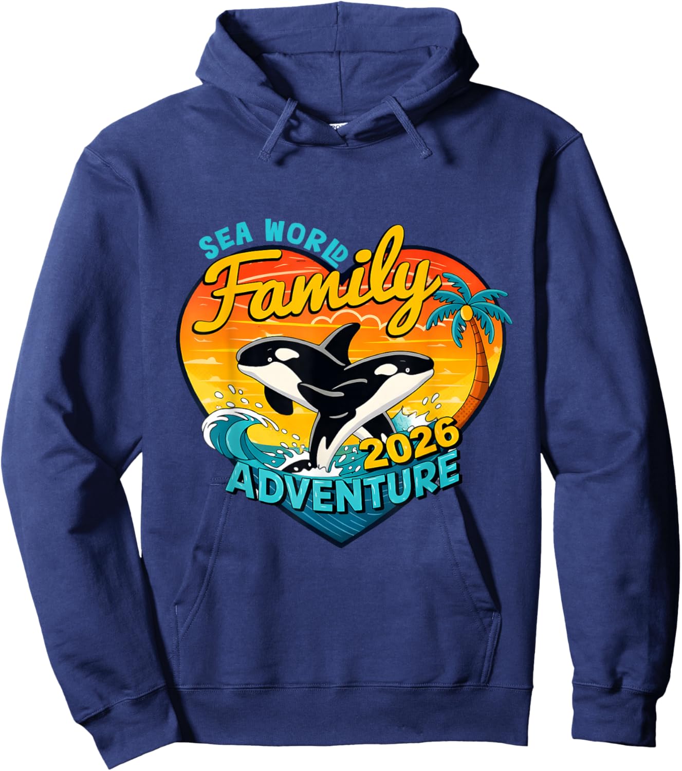 Sunset Ocean Hoodie - Hoodie | Navy