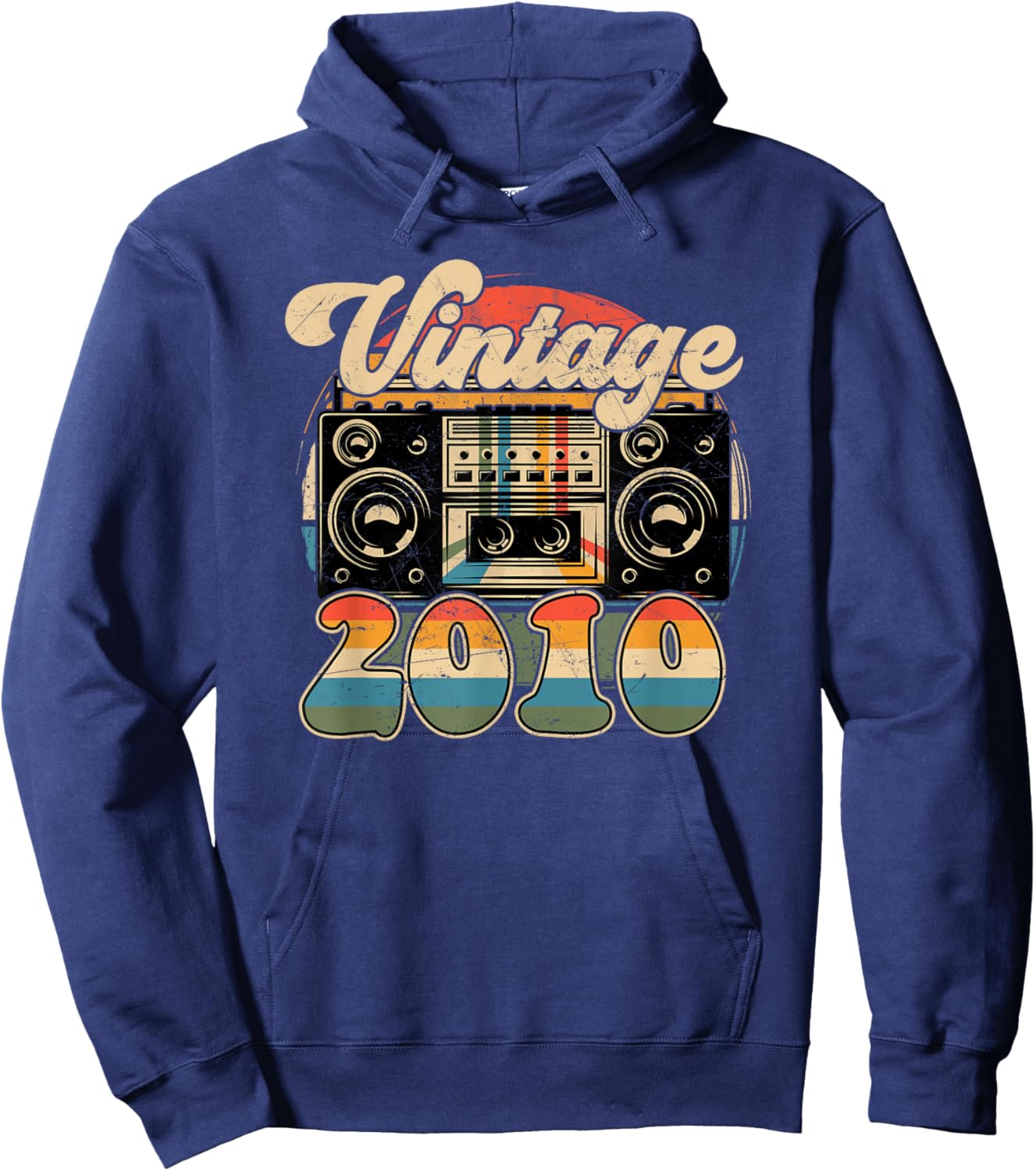 16th Birthday Retro Vintage 2010 Men Women Hoodie - Hoodie | Navy