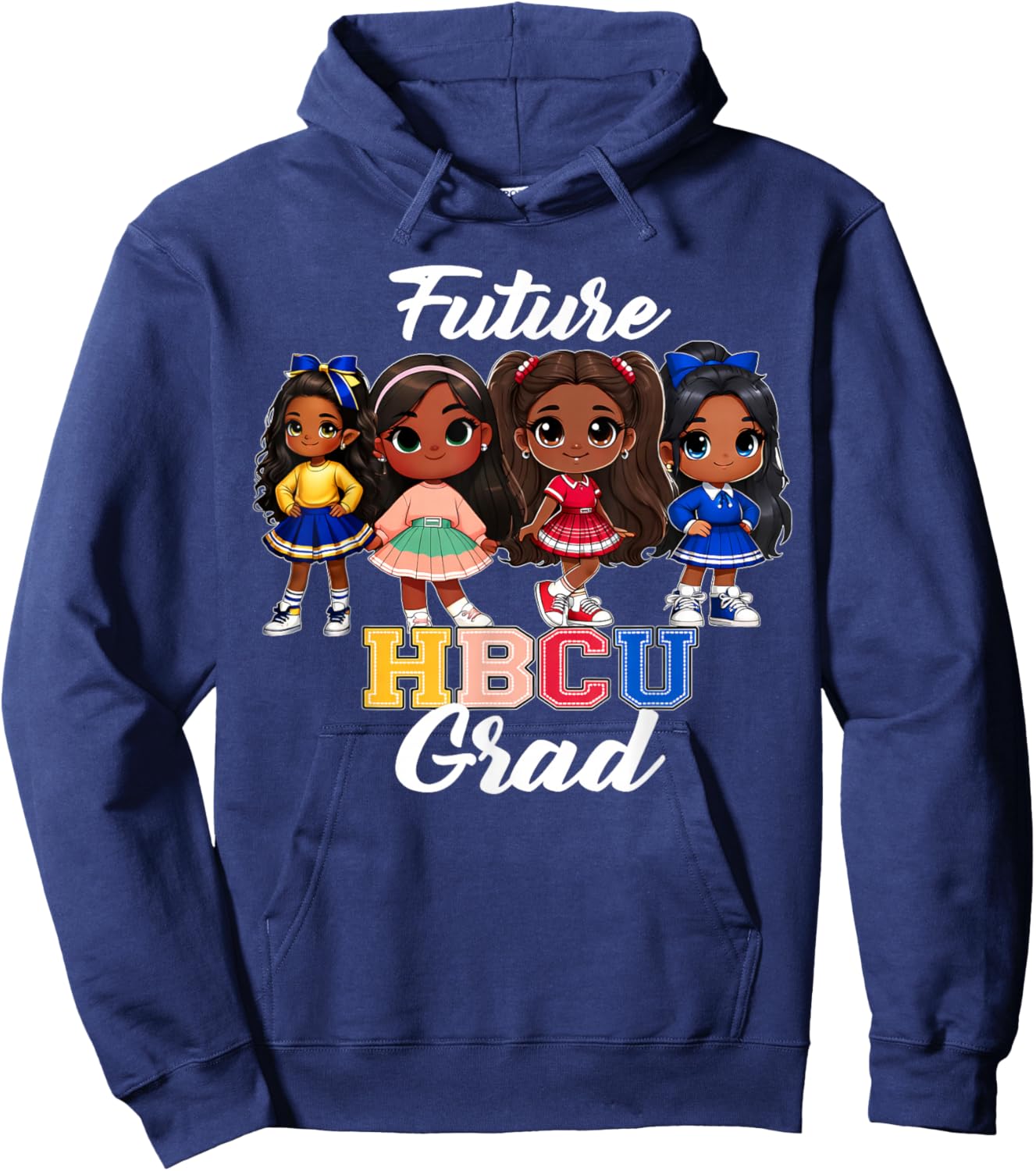 Future HBCU Grad Squad Graduation HBCU Girl Hoodie - Hoodie | Navy