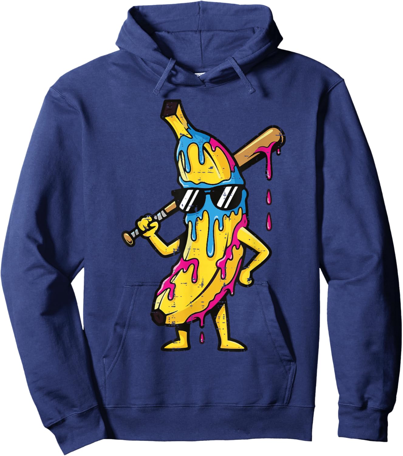 Banana Drip Funny Fruit Men Boys Kids Hoodie - Hoodie | Navy