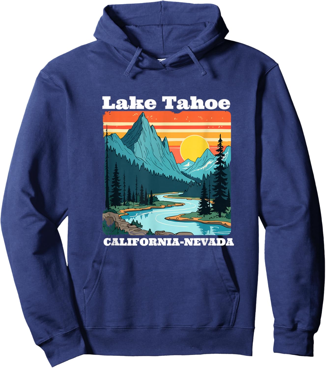 Lake Tahoe California Souvenirs Nevada Hoodie - Hoodie | Navy
