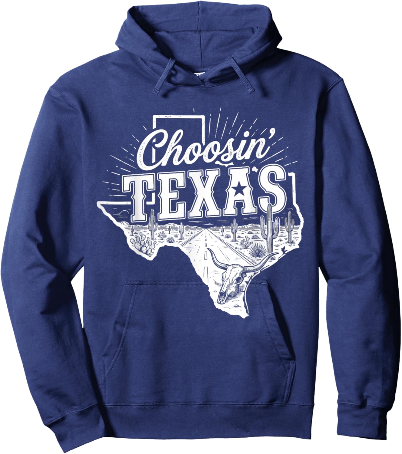 Western Choosing Texas Choosin' Texas Hoodie - Hoodie | Navy