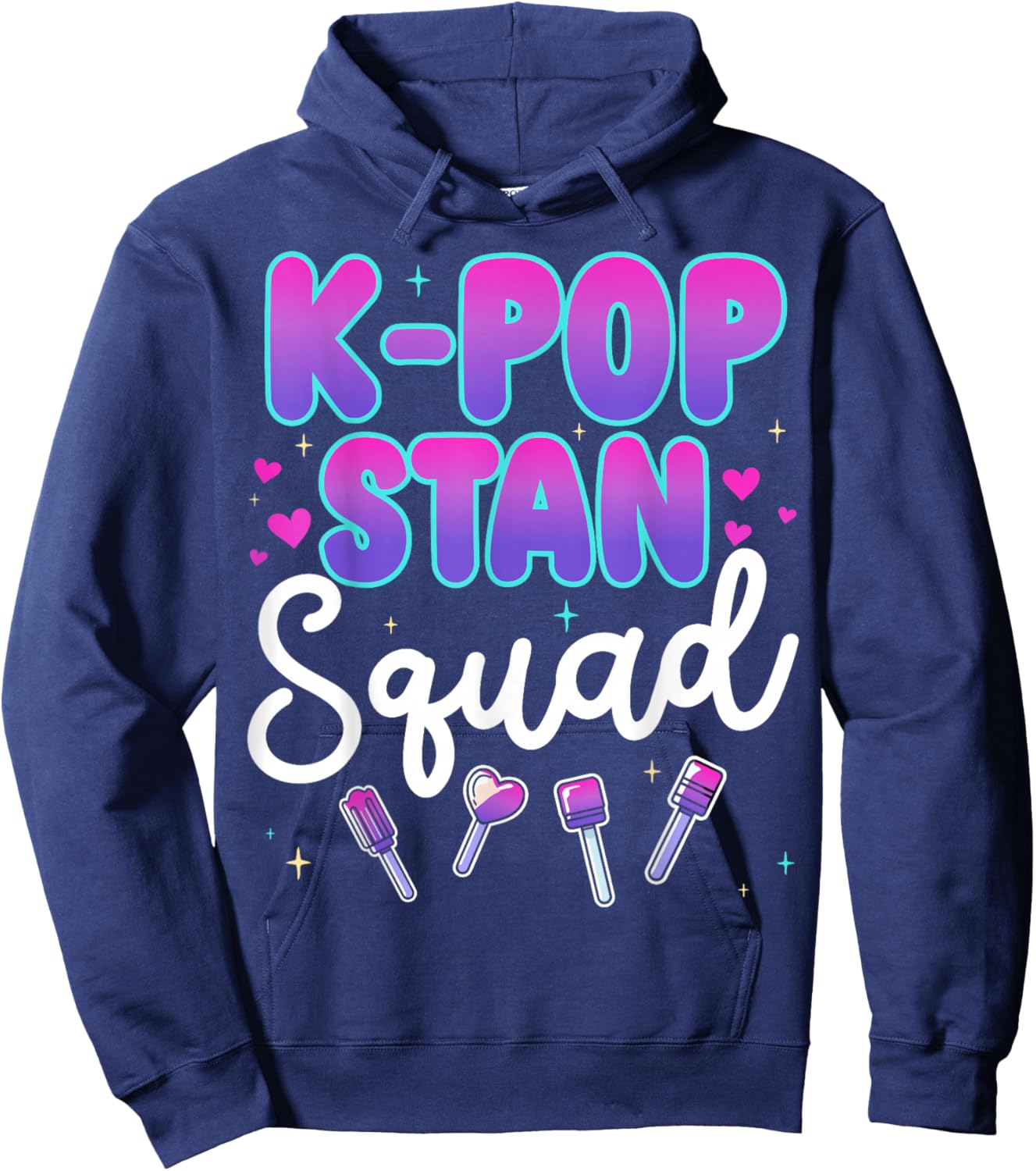 K-Pop Stan Squad Music Lover Korean Fan Hoodie - Hoodie | Navy