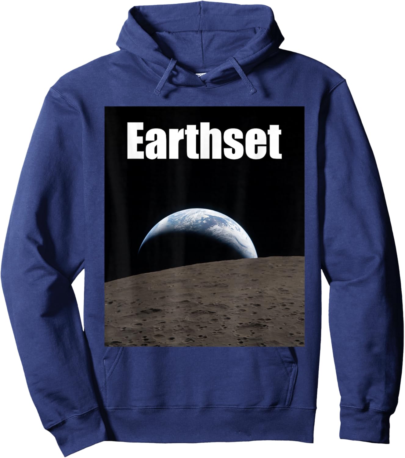 Earthset Lunar Horizon Space Artemis 2 Mission Hoodie - Hoodie | Navy