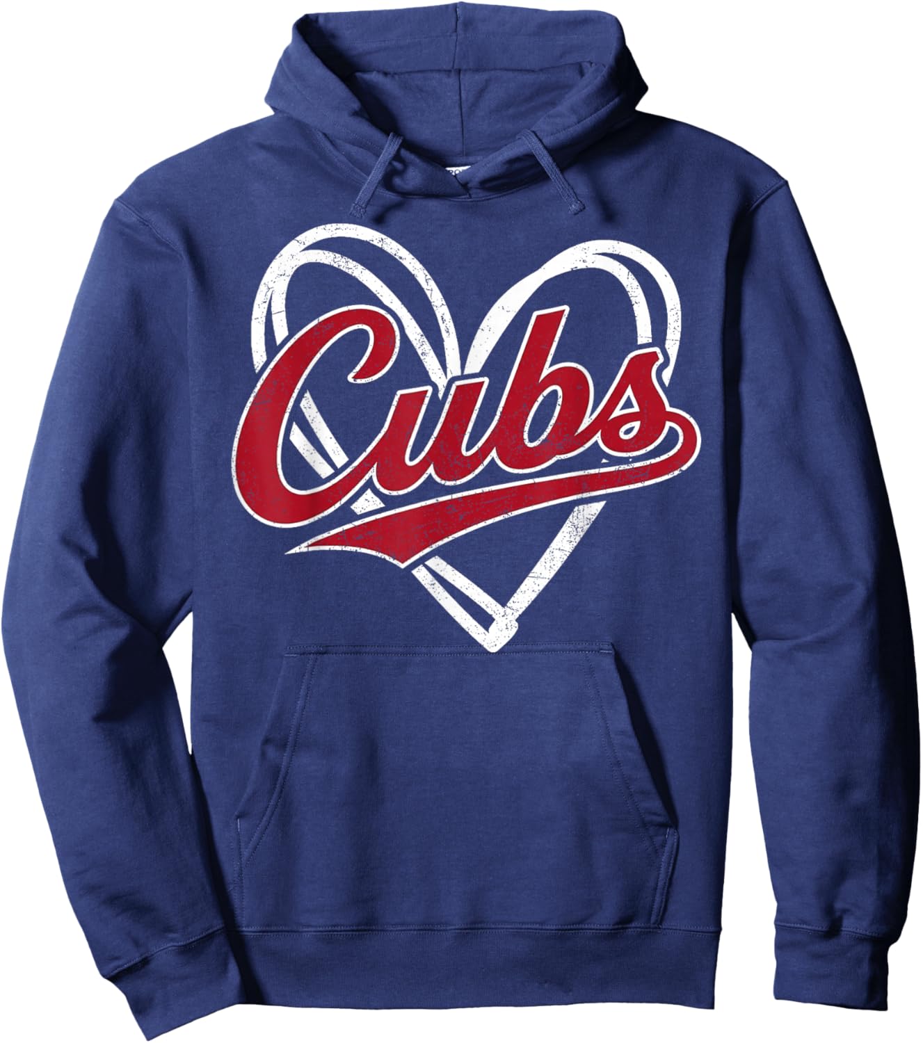 Vintage Cubs Heart Gifts Women Boy Girl Kid Hoodie - Hoodie | Navy