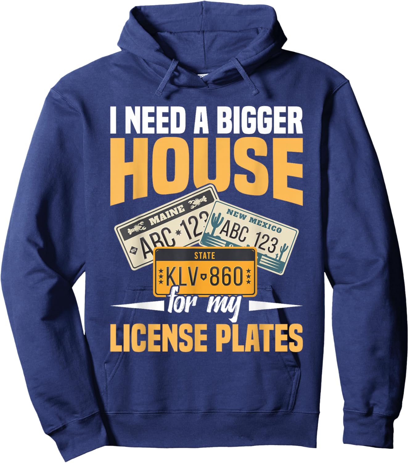 License Plate Collecting Enthusiast | Collector Hoodie - Hoodie | Navy