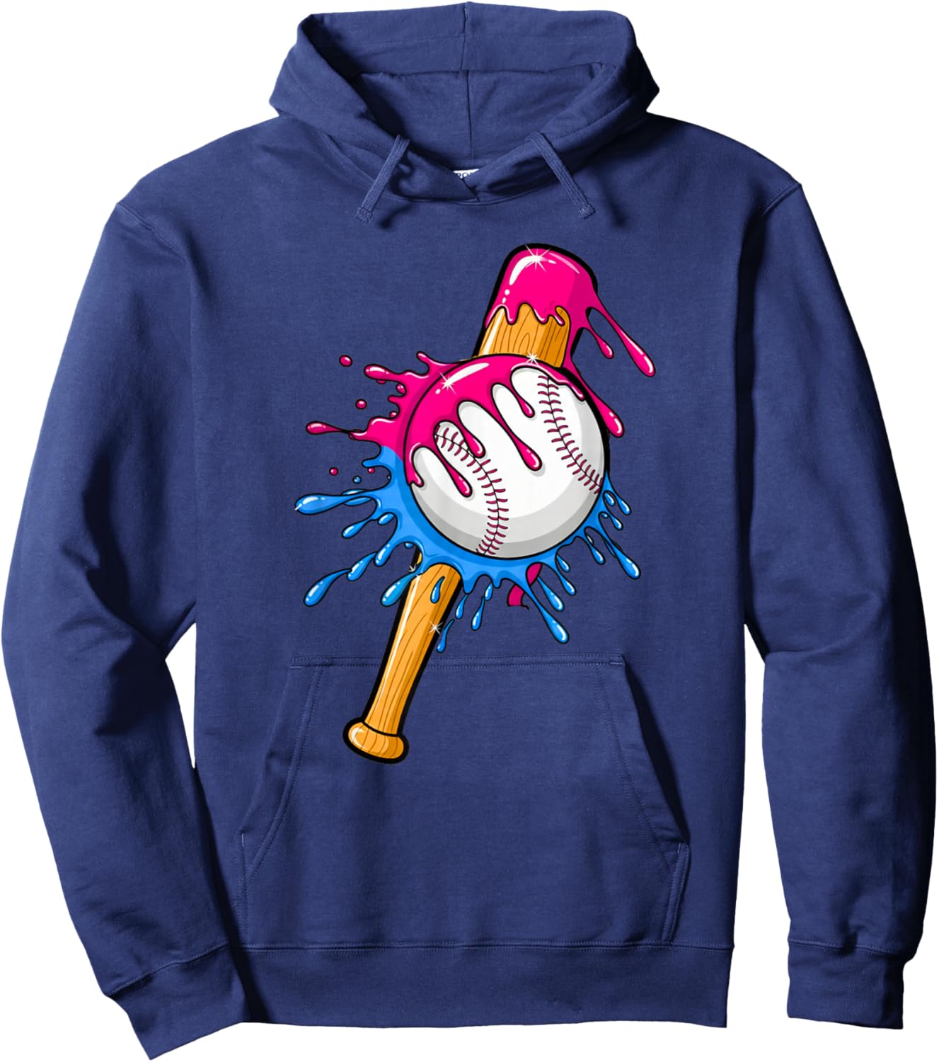 Baseball Sport Respect The Drip Boys Baseball Hoodie - Hoodie | Navy