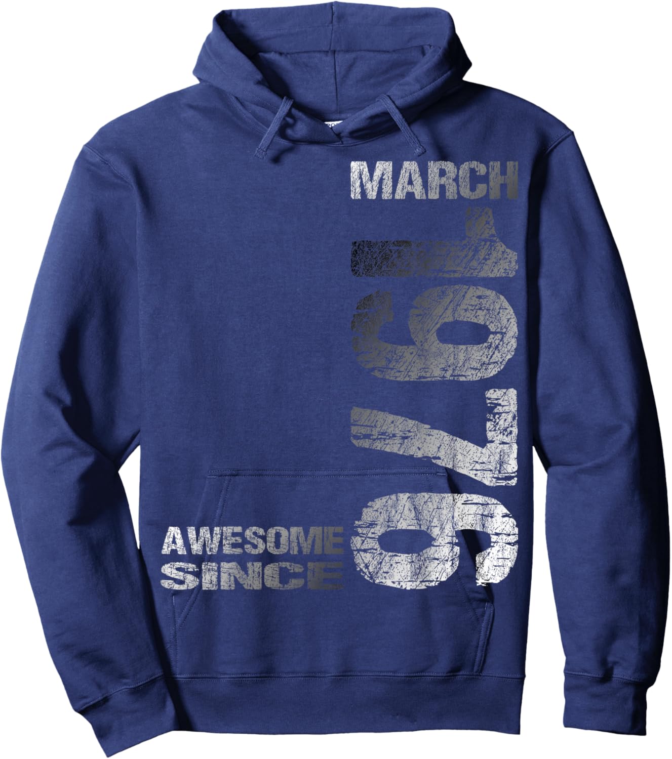 Awesome Since March 1976 Vintage 50. Birthday Hoodie - Hoodie | Navy