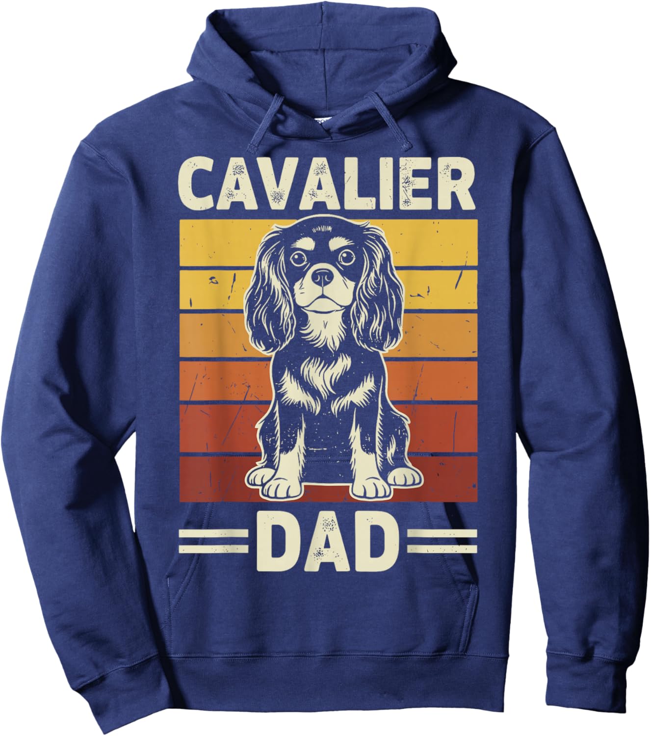 Cavalier King Charles Spaniel Dad Hoodie - Hoodie | Navy