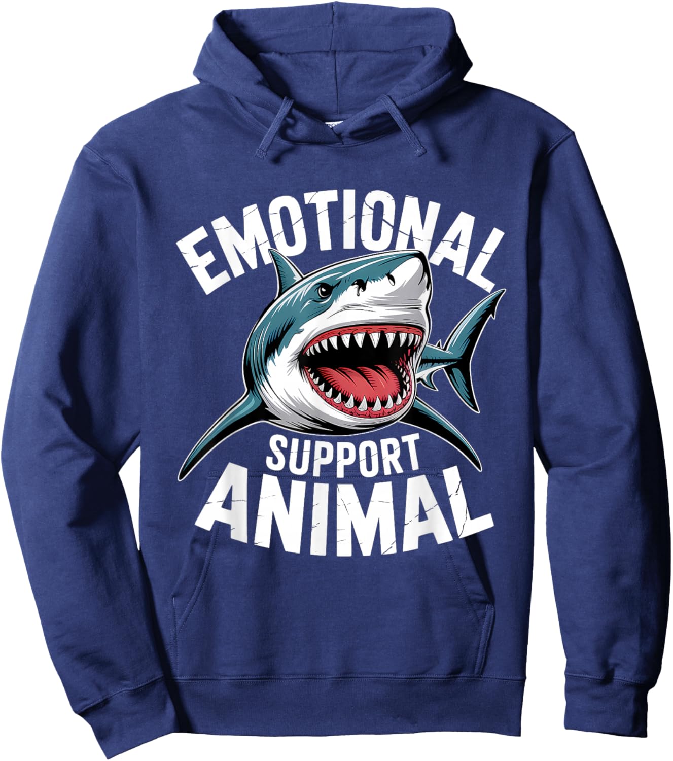 Emotional Support Animal Shark Hoodie - Hoodie | Navy