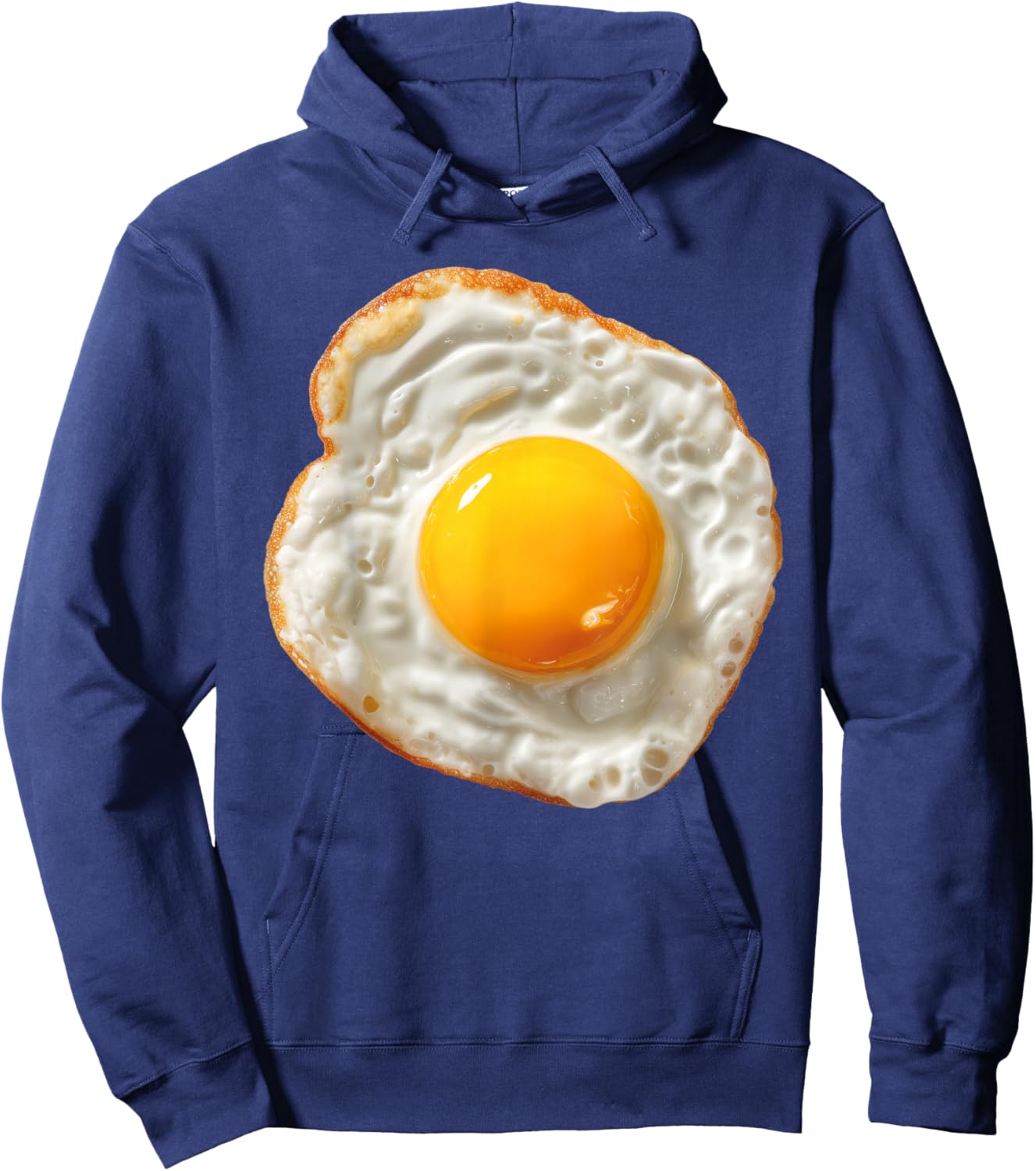Fried Egg Funny Halloween Food Costume Graphic Hoodie - Hoodie | Navy