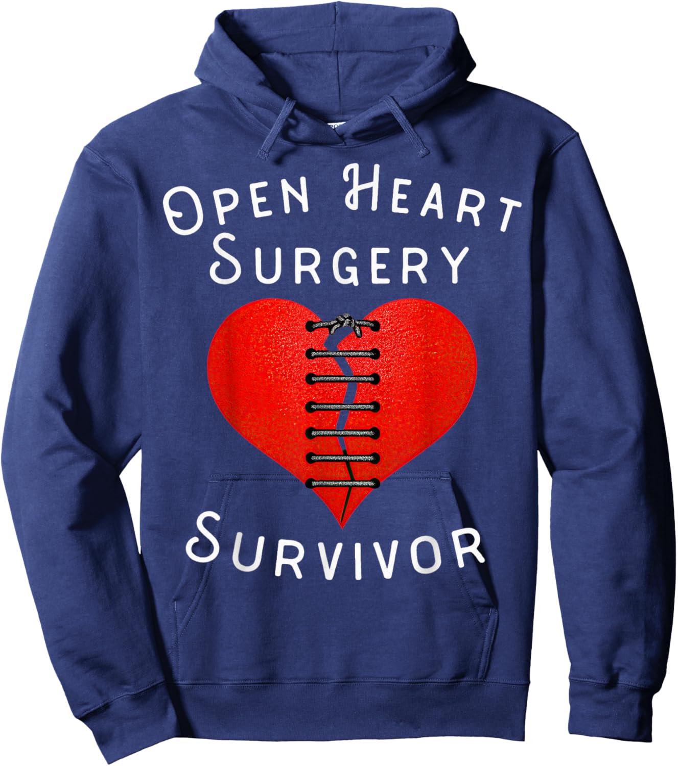 Open Heart Surgery Survivor Hoodie - Hoodie | Navy