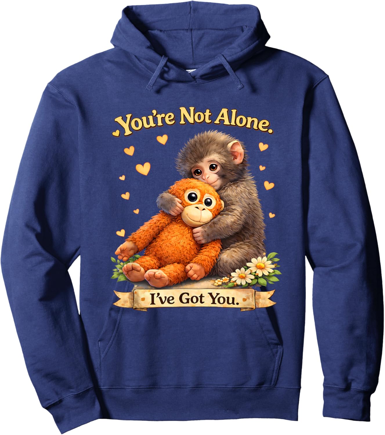 Funny Punch Baby Monkey Cute Family Hoodie - Hoodie | Navy