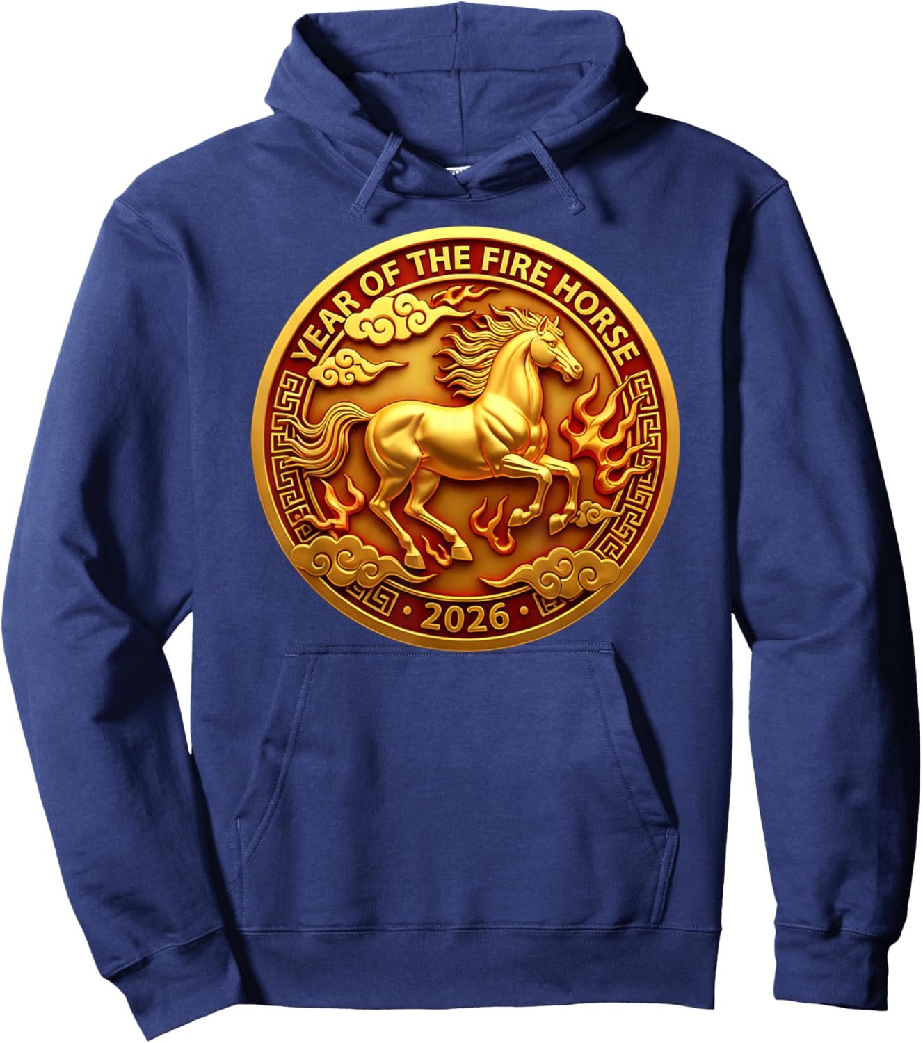 Year of The Fire Horse 2026 Hoodie - Hoodie | Navy