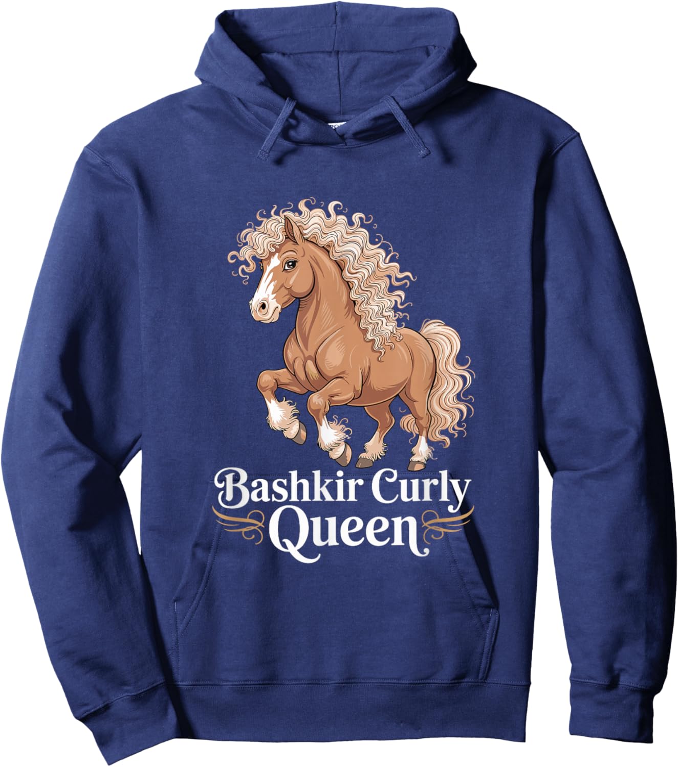 Bashkir Curly Queen Horse Lover Equestrian Hoodie - Hoodie | Navy