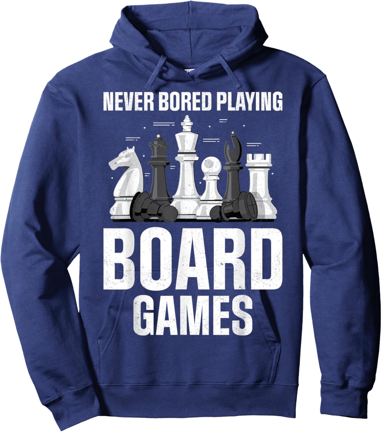 Never Bored Playing Board Games Hoodie - Hoodie | Navy