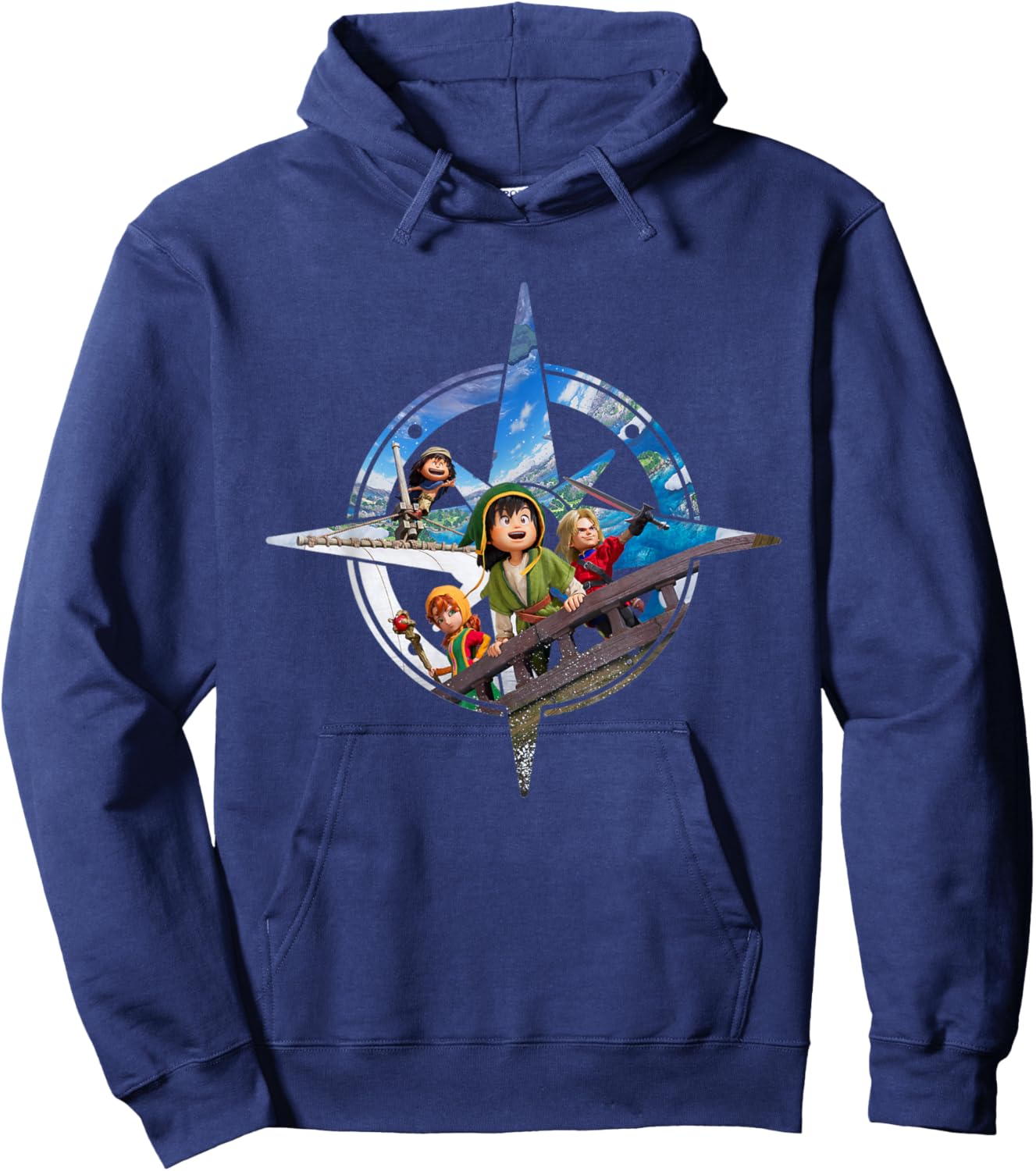Dragon Quest VII Reimagined Compass Rose Hoodie - Hoodie | Navy