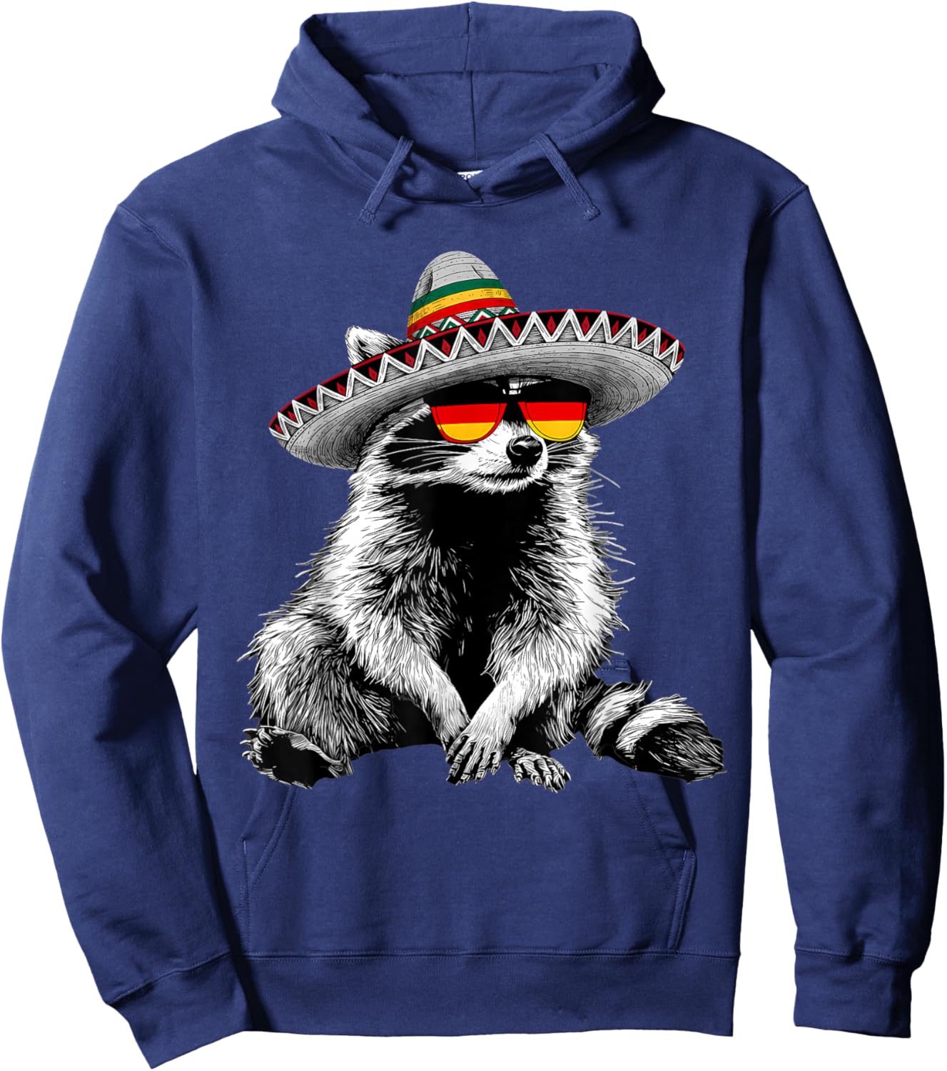 Deutschland Raccoon Germany Flag German Pride Hoodie - Hoodie | Navy