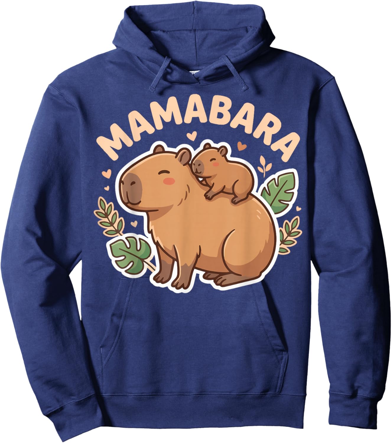 Mamabara Capybara Mother Hoodie - Hoodie | Navy