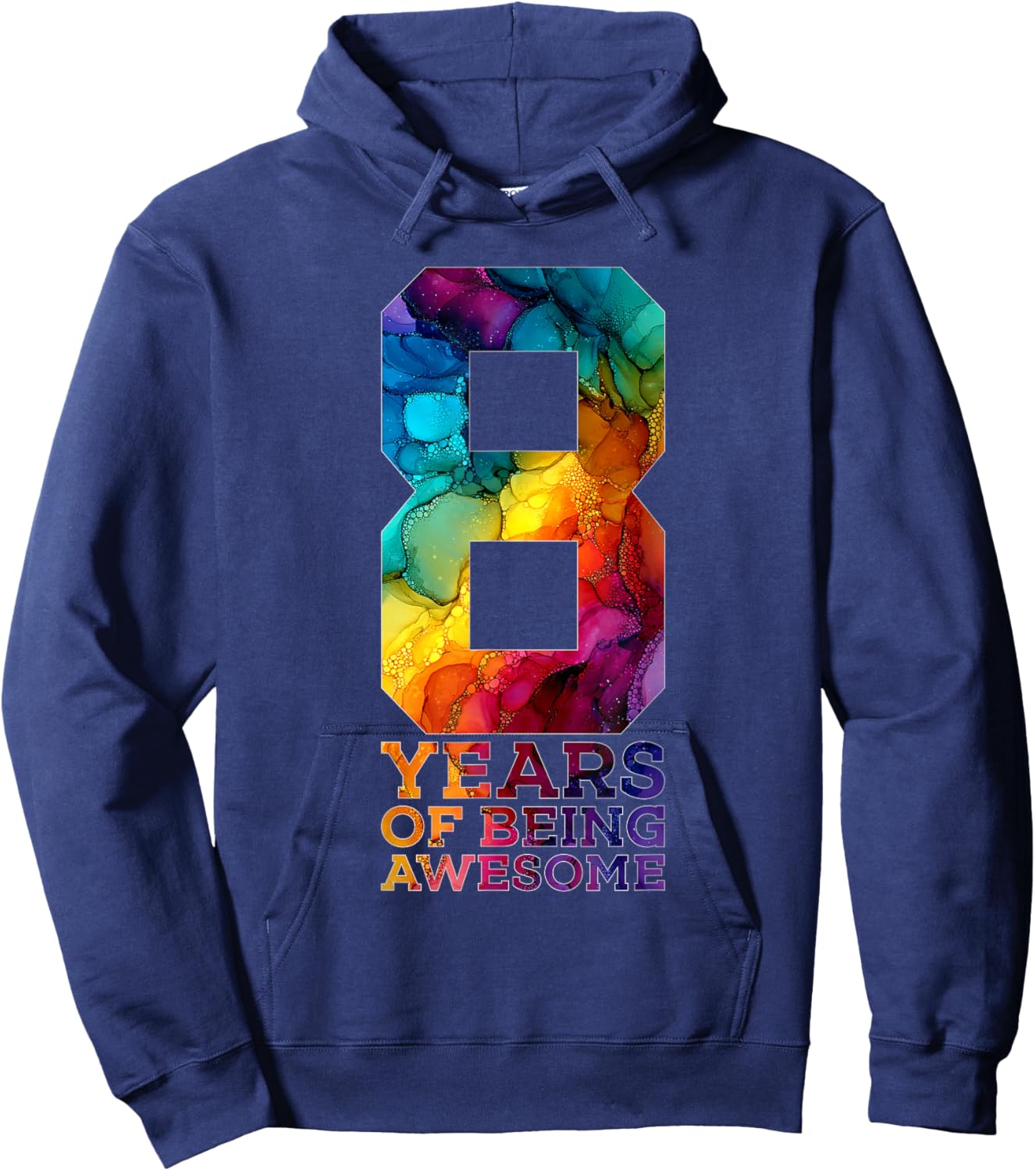 8 Years of Being Awesome 8TH Birthday Hoodie - Hoodie | Navy
